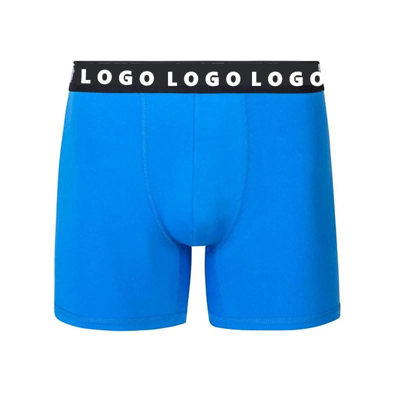 Custom Stretch Nylon Quick Dry Sports Boxers Blue
